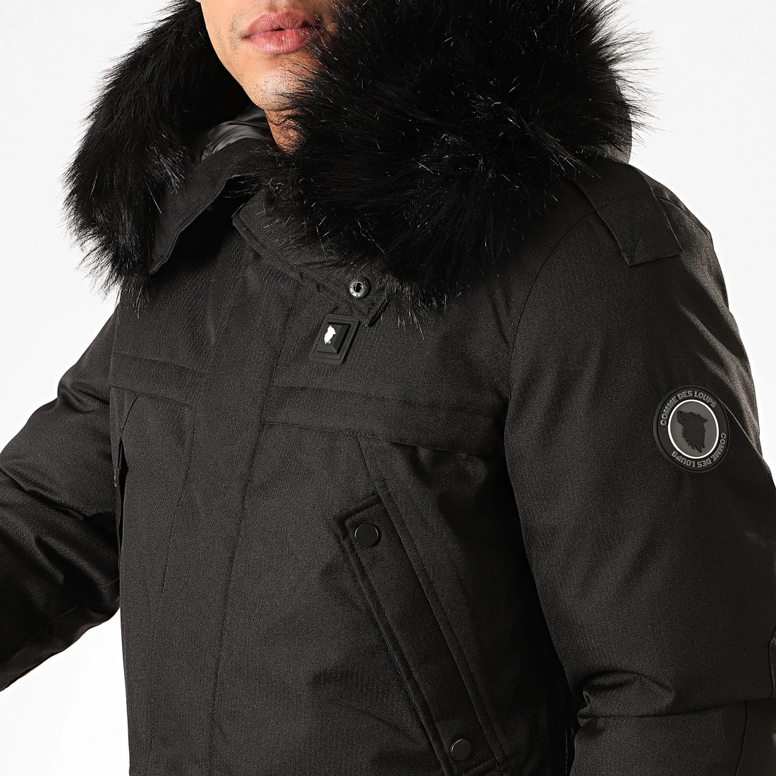 Sortie ✔️ Parka Fourrure Chauffante Antartic Noir de Comme Des Loups 🎁 6 Sortie ✔️ Parka Fourrure Chauffante Antartic Noir de Comme Des Loups 🎁 – Image 4