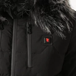 Meilleur prix ✔️ Doudoune Chauffante Capuche Fourrure Val D'Isere Noir de Comme Des Loups ⭐ -Comme Des Loups Soldes comme des loups 233917 VAL D ISERE BLACK FOUR BLACK MEL 20211227T124151 04