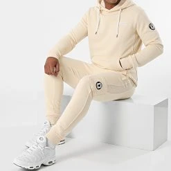 Vente flash 🎉 Ensemble De Survêtement Manhattan Beige de Comme Des Loups 🎉