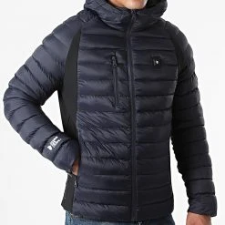 Nouveau 🎁 Doudoune Chauffante Capuche Meribel Premium Bleu Marine de Comme Des Loups ⭐ -Comme Des Loups Soldes comme des loups 278458 MERIBEL BATTERIE STAR CARBON NAVY 20210820T083052 03