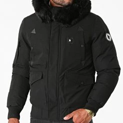 Meilleure vente ⌛ Parka Fourrure Chauffante Chicago Premium Noir de Comme Des Loups 😀 -Comme Des Loups Soldes comme des loups 278625 CHICAGO BATTERIE STAR BLACK FUR BLACK 20210810T160731 03