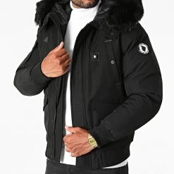 Meilleure vente ⌛ Parka Fourrure Chauffante Chicago Premium Noir de Comme Des Loups 😀
