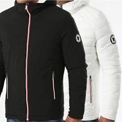 Meilleure vente 🔥 Doudoune Réversible Matelassée Rome Blanc Noir de Comme Des Loups 🌟