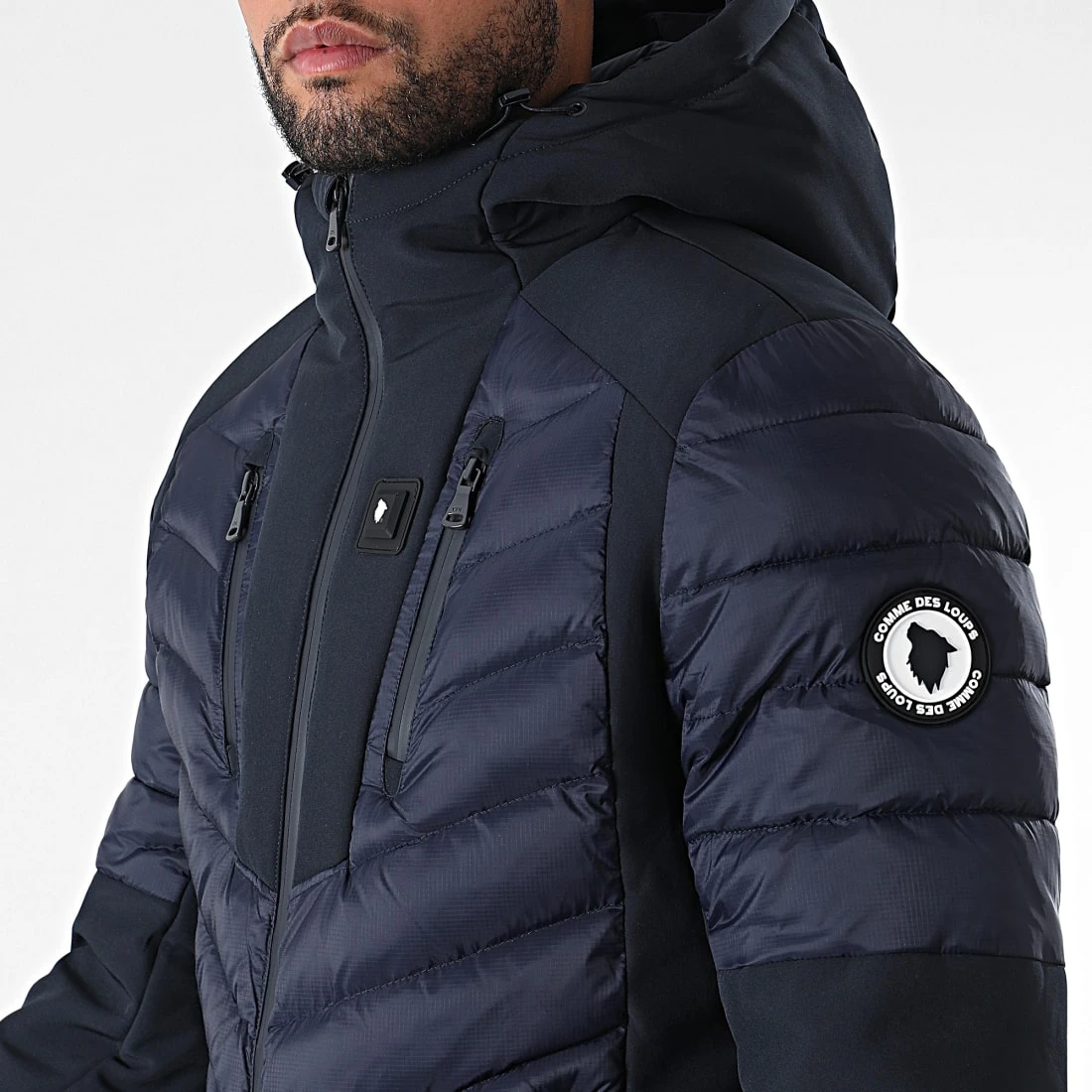 Meilleure vente ✔️ Doudoune Chauffante Capuche Toronto Premium Bleu Marine de Comme Des Loups 🎁 6 Meilleure vente ✔️ Doudoune Chauffante Capuche Toronto Premium Bleu Marine de Comme Des Loups 🎁 – Image 4