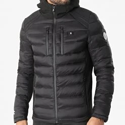 Bon marché ✔️ Doudoune Chauffante Capuche Mont Blanc Noir de Comme Des Loups ❤️