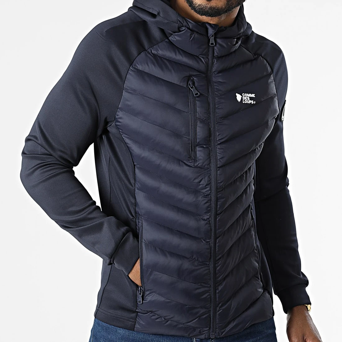 Meilleur prix 🎉 Veste Zippée Capuche Yamaa Bleu Marine de Comme Des Loups ⌛ 5 Meilleur prix 🎉 Veste Zippée Capuche Yamaa Bleu Marine de Comme Des Loups ⌛ – Image 3