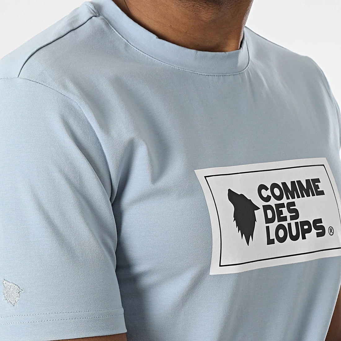 Remise 😉 Tee Shirt Genova Bleu Clair de Comme Des Loups 😍 4 Remise 😉 Tee Shirt Genova Bleu Clair de Comme Des Loups 😍 – Image 2