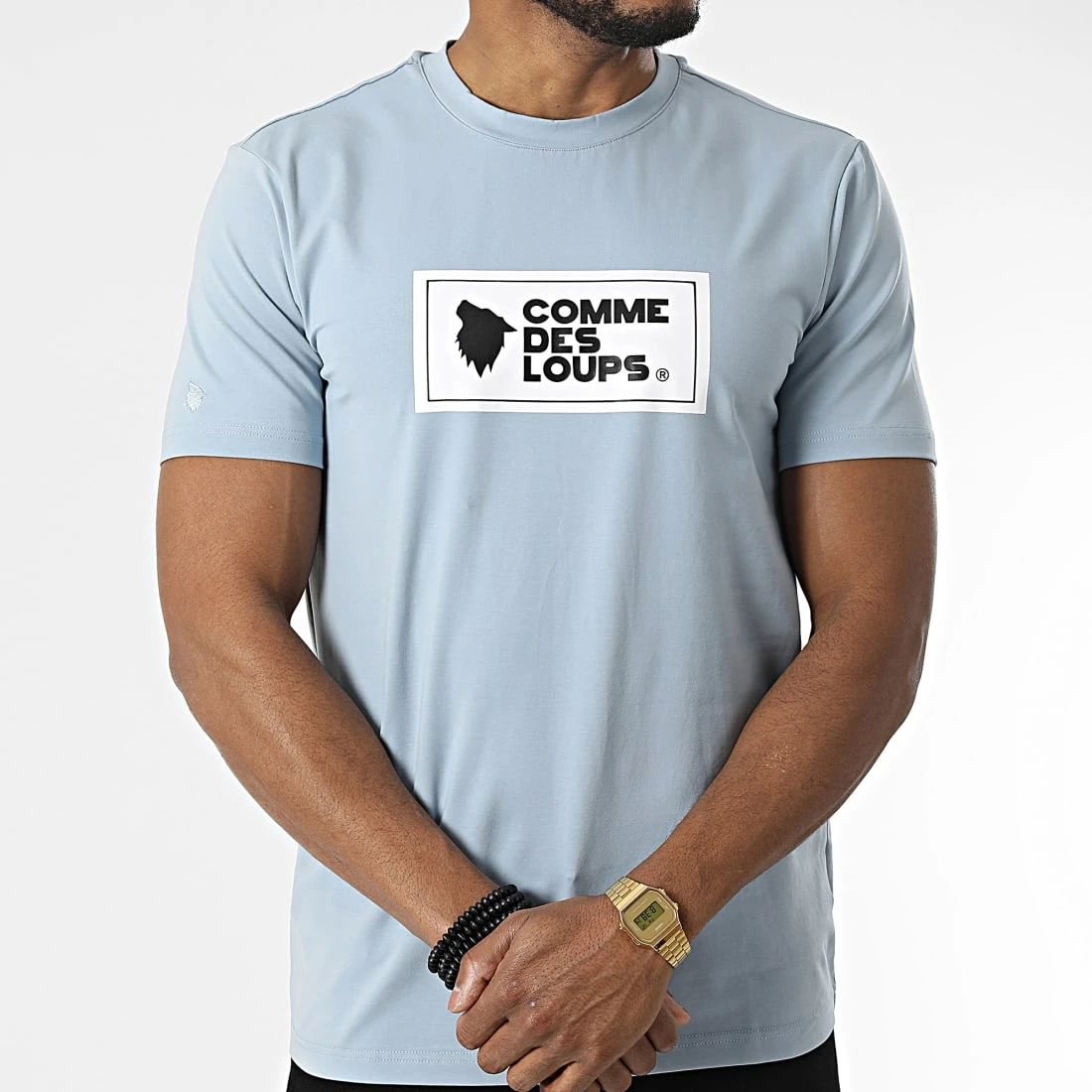 Remise 😉 Tee Shirt Genova Bleu Clair de Comme Des Loups 😍 5 Remise 😉 Tee Shirt Genova Bleu Clair de Comme Des Loups 😍 – Image 3