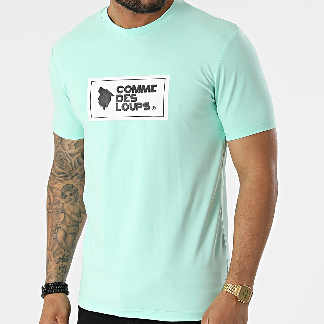 Promo ✔️ Tee 🎁 Shirt Genova Turquoise de Comme Des Loups ❤️ 5 Promo ✔️ Tee 🎁 Shirt Genova Turquoise de Comme Des Loups ❤️ – Image 3