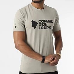 Acheter ⭐ Tee Shirt Rio Gris de Comme Des Loups 🔔 -Comme Des Loups Soldes comme des loups 317050 RIO KAMEL 20220509T143326 03