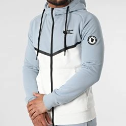 Acheter ✨ Ensemble Sweat Zippé Capuche Et Pantalon Jogging Everest Bleu Clair Blanc de Comme Des Loups 🔥 -Comme Des Loups Soldes comme des loups 317111 EVEREST BLEU CIEL 20220429T152546 03