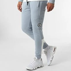 Acheter ✨ Ensemble Sweat Zippé Capuche Et Pantalon Jogging Everest Bleu Clair Blanc de Comme Des Loups 🔥 -Comme Des Loups Soldes comme des loups 317111 EVEREST BLEU CIEL 20220429T152548 04