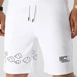 Meilleure affaire ✔️ Short Jogging Naruto Akatsuki 001 Blanc de Comme Des Loups 👏