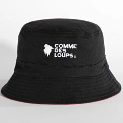 Tout neuf ⌛ Bob Réversible Logo Noir Rouge de Comme Des Loups 🔔 -Comme Des Loups Soldes comme des loups 319792 BOB RED BLACK 20220518T160509 04