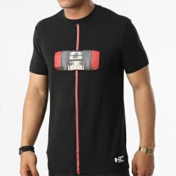 Meilleure affaire ✔️ Tee Shirt Naruto Itachi Akatsuki 004 Noir de Comme Des Loups 🛒
