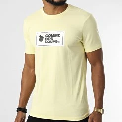 Bon marché 🎉 Tee 😀 Shirt Genova Jaune de Comme Des Loups ⌛