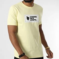 Bon marché 🎉 Tee 😀 Shirt Genova Jaune de Comme Des Loups ⌛ -Comme Des Loups Soldes comme des loups 324382 TSHIRT GENOVA JAUNE 20220620T160703 03