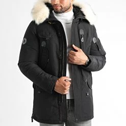 Meilleure affaire 🌟 Parka Chauffante Copenhagen Noir Blanc de Comme Des Loups 🤩