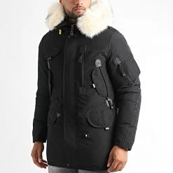 Meilleure affaire 🌟 Parka Chauffante Copenhagen Noir Blanc de Comme Des Loups 🤩 -Comme Des Loups Soldes comme des loups 328476 COPENHAGEN BLACK FUR WHITE 20220720T102147 03