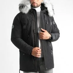 Budget ⌛ Parka Chauffante Copenhagen Noir Gris de Comme Des Loups 🛒
