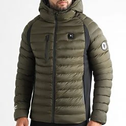 Nouveau 👏 Doudoune Chauffante Capuche Meribel Premium Vert Kaki de Comme Des Loups ❤️