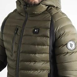 Nouveau 👏 Doudoune Chauffante Capuche Meribel Premium Vert Kaki de Comme Des Loups ❤️ -Comme Des Loups Soldes comme des loups 328486 MERIBEL KAKI 20220720T110526 04