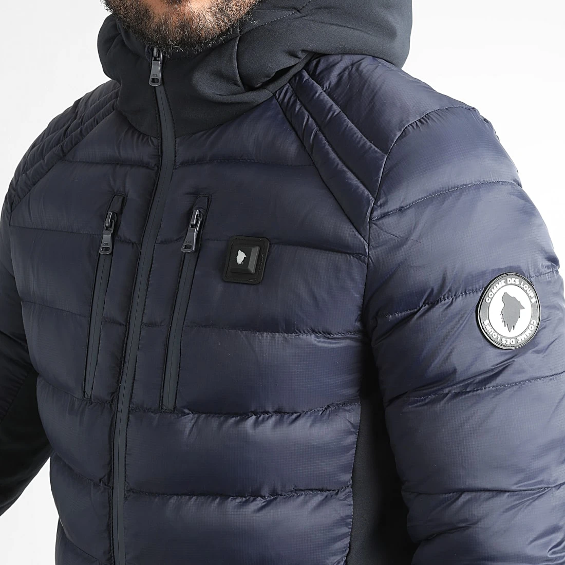 Grosses soldes ⌛ Doudoune Chauffante Capuche Mont Blanc Bleu Marine de Comme Des Loups 👏 6 Grosses soldes ⌛ Doudoune Chauffante Capuche Mont Blanc Bleu Marine de Comme Des Loups 👏 – Image 4