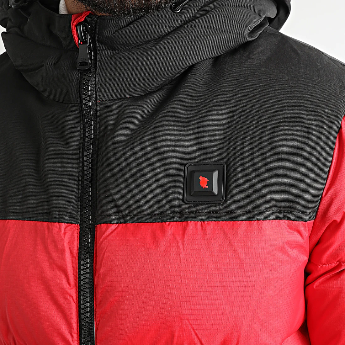 Remise 👏 Doudoune Chauffante Capuche Megeve Premium Rouge Noir de Comme Des Loups 💯 4 Remise 👏 Doudoune Chauffante Capuche Megeve Premium Rouge Noir de Comme Des Loups 💯 – Image 2