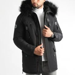 Le moins cher ✔️ Parka Chauffante Copenhagen Noir de Comme Des Loups 👏