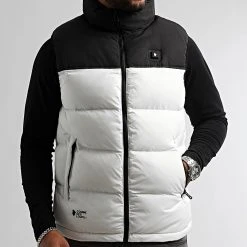 Vente flash ✔️ Doudoune Sans Manches Lisbonne Blanc Noir de Comme Des Loups ✔️