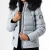Nouveau 🧨 Doudoune Capuche Fourrure Chauffante Femme Budapest Gris Noir de Comme Des Loups 👍 -Comme Des Loups Soldes comme des loups 333029 BUDAPEST NUAGE FOUR BLACK 20220901T101237 01
