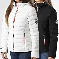 Top 10 💯 Doudoune Capuche Réversible Femme Québec Blanc Noir de Comme Des Loups 🎁