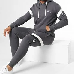 Meilleure vente ⭐ Ensemble De Survetement Manhattan 3 Gris Anthracite de Comme Des Loups ⌛