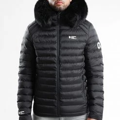 Tout neuf 👍 Doudoune Capuche Fourrure Liverpool Noir de Comme Des Loups 🛒