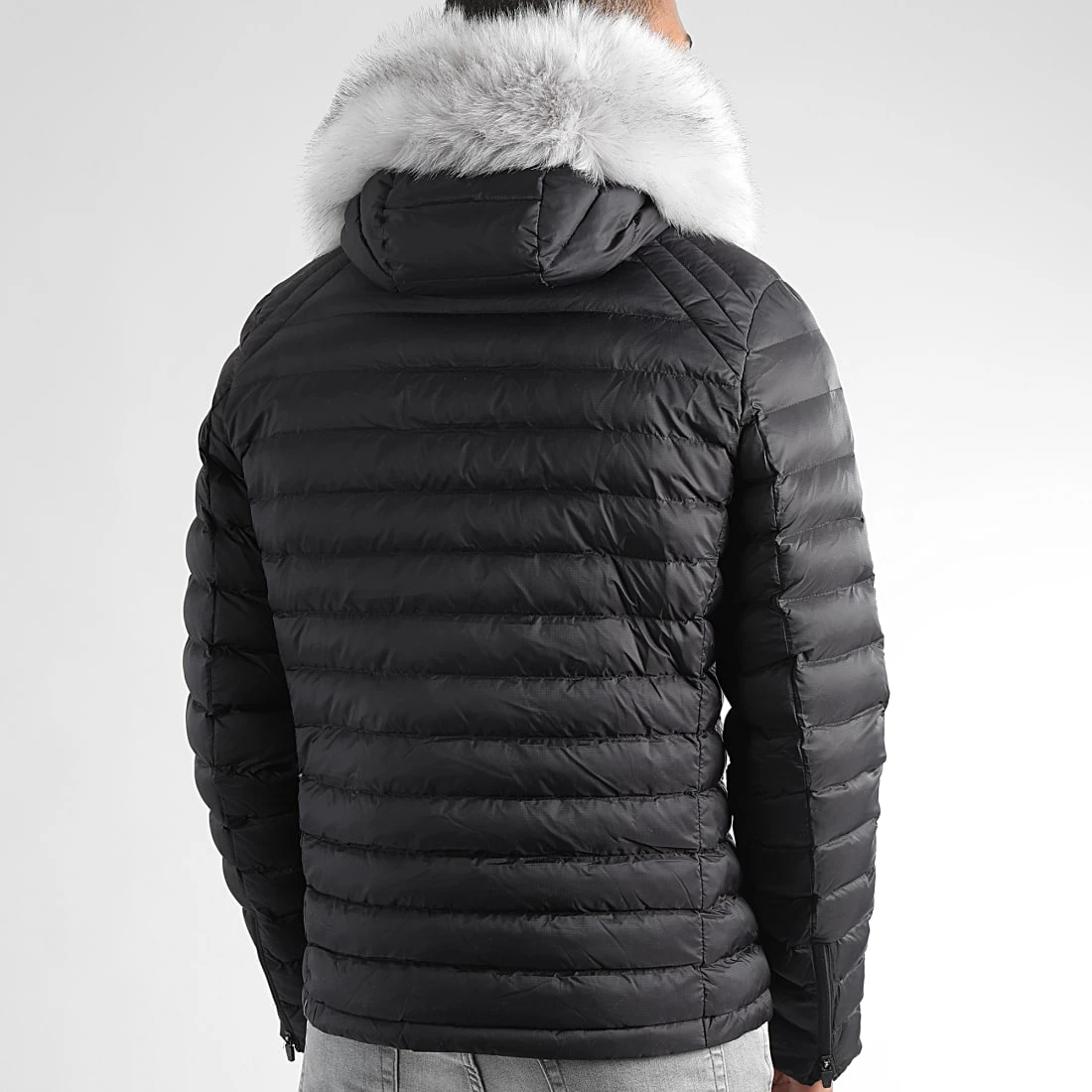 De gros 😀 Doudoune Capuche Fourrure Liverpool Noir Gris de Comme Des Loups 🥰 6 De gros 😀 Doudoune Capuche Fourrure Liverpool Noir Gris de Comme Des Loups 🥰 – Image 4