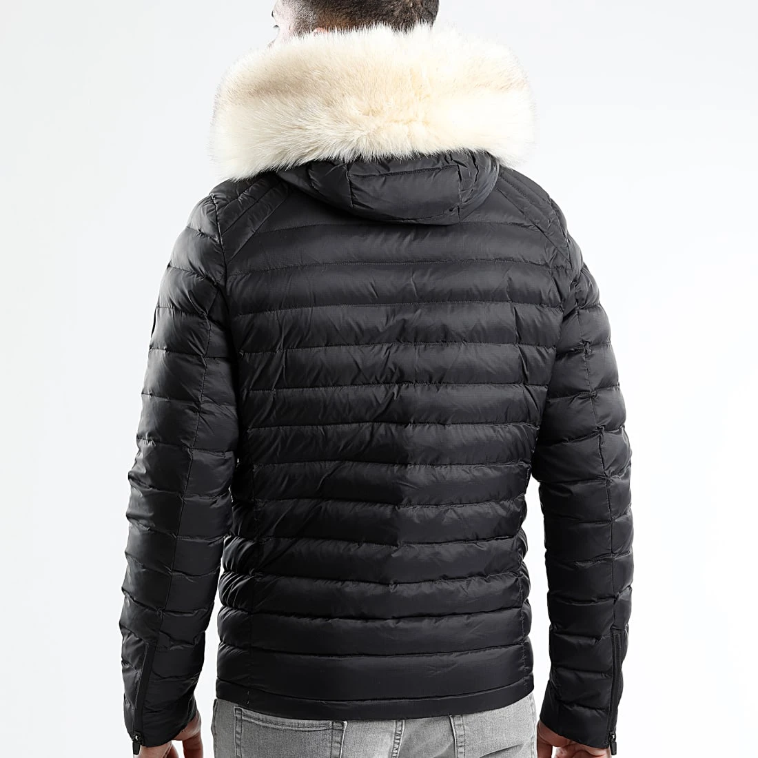 Meilleur prix ⌛ Doudoune Capuche Fourrure Liverpool Noir Beige Clair de Comme Des Loups 😉 6 Meilleur prix ⌛ Doudoune Capuche Fourrure Liverpool Noir Beige Clair de Comme Des Loups 😉 – Image 4