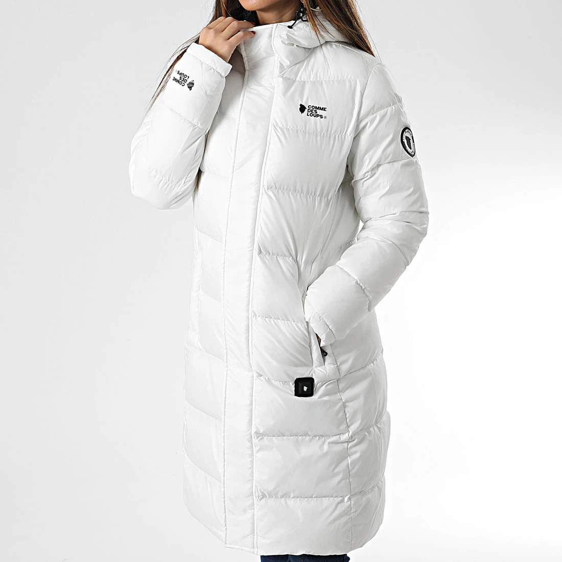 Meilleur prix ✨ Doudoune Chauffante Longue A Capuche Femme Pékin Blanc de Comme Des Loups ✔️ 3 Meilleur prix ✨ Doudoune Chauffante Longue A Capuche Femme Pékin Blanc de Comme Des Loups ✔️