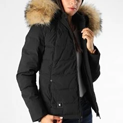 Remise 🎁 Doudoune Chauffante Capuche Femme Budapest Noir de Comme Des Loups ⭐ -Comme Des Loups Soldes none 294064 BUDAPEST BLACK FOUR BEIGE 20211206T155539 03