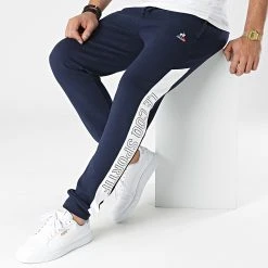 De gros ❤️ Pantalon Jogging Saison 2 N1 2210531 Bleu Marine de Le Coq Sportif ⌛ -Comme Des Loups Soldes le coq sportif 291426 2210531 20211118T110807 03