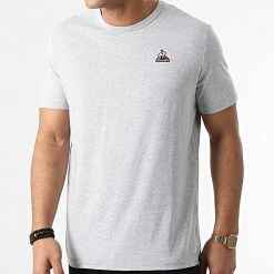 Nouveau 🎁 Tee Shirt Essential N3 2120201 Gris Chiné de Le Coq Sportif 😉
