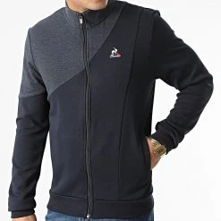 Coupon 😀 Veste Zippée Saison 1 N1 2210369 Bleu Marine de Le Coq Sportif ❤️ -Comme Des Loups Soldes le coq sportif 291646 2210369 20211118T161710 03