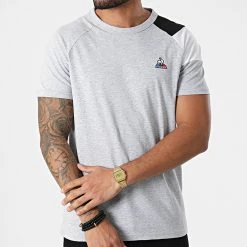 Bon marché 👍 Tee Shirt Bat N1 2210555 Gris Chiné de Le Coq Sportif 🛒 -Comme Des Loups Soldes le coq sportif 291685 2210555 20211122T142617 03