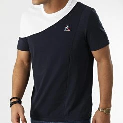 Sortie ✨ Tee Shirt 2210551 Bleu Marine Blanc de Le Coq Sportif ❤️