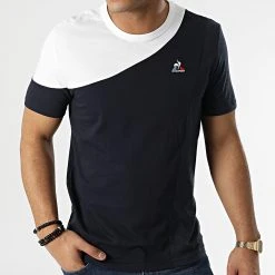 Sortie ✨ Tee Shirt 2210551 Bleu Marine Blanc de Le Coq Sportif ❤️ -Comme Des Loups Soldes le coq sportif 294188 2210551 20211208T161304 03