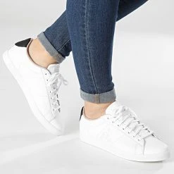 Coupon 😀 Baskets Femme Elsa 2210126 Optical White Black de Le Coq Sportif ❤️ -Comme Des Loups Soldes le coq sportif 296096 2210126 20220125T150828 03