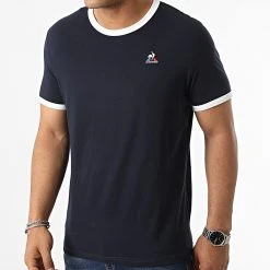 Meilleure vente 🌟 Tee Shirt Bat SS N3 2220669 Bleu Marine de Le Coq Sportif 😀 -Comme Des Loups Soldes le coq sportif 322103 2220669 20220602T115801 01