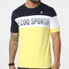 Coupon 🥰 Tee Shirt 2220294 Bleu Marine Jaune de Le Coq Sportif 🔔 -Comme Des Loups Soldes le coq sportif 323725 2220294 20220630T152627 01