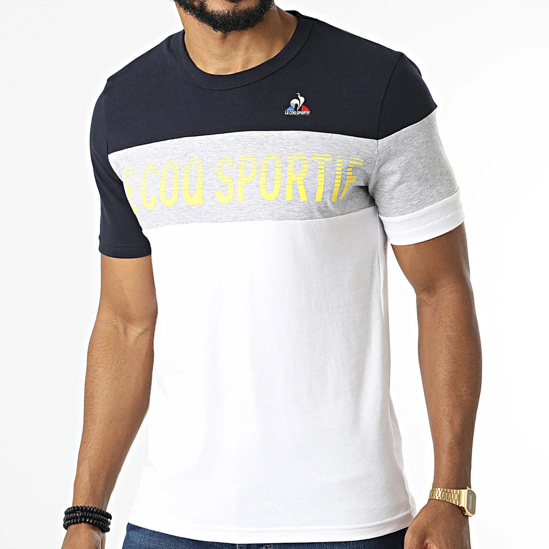 Les meilleures critiques de ⌛ Tee 👍 Shirt 2220295 Blanc Bleu Marine de Le Coq Sportif ⌛ 3 Les meilleures critiques de ⌛ Tee 👍 Shirt 2220295 Blanc Bleu Marine de Le Coq Sportif ⌛