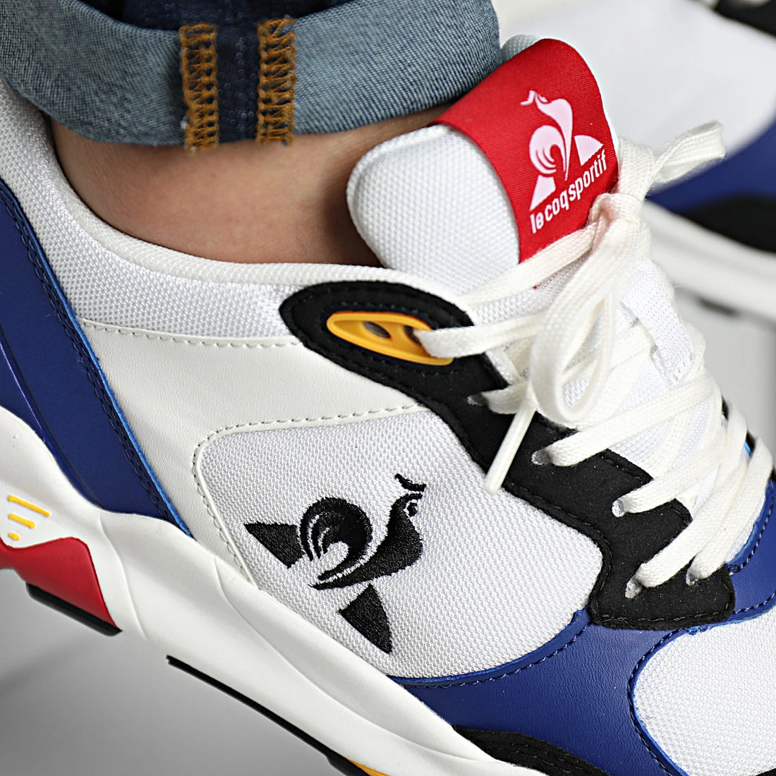 Nouveau 😍 Baskets LCS R500 Sport 2220204 Optical White Scarlet de Le Coq Sportif 🌟 4 Nouveau 😍 Baskets LCS R500 Sport 2220204 Optical White Scarlet de Le Coq Sportif 🌟 – Image 2