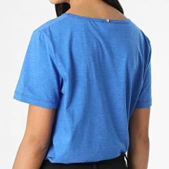 Grosses soldes ✨ Tee Shirt Femme 2210523 Bleu Chiné de Le Coq Sportif 🔔 -Comme Des Loups Soldes le coq sportif 326716 2210523 20220715T153116 04